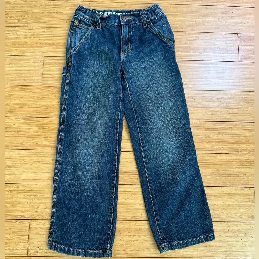 Gymboree Boys Loose Fit Carpenter Jeans Blue Denim Size 5